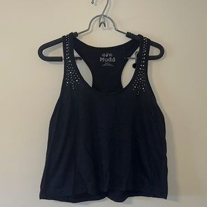 A Small Black Jeweled Tank Top